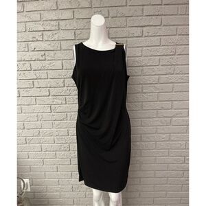 MICHAEL Michael Kors Women Sleeveless Black Shift Dress Size M
